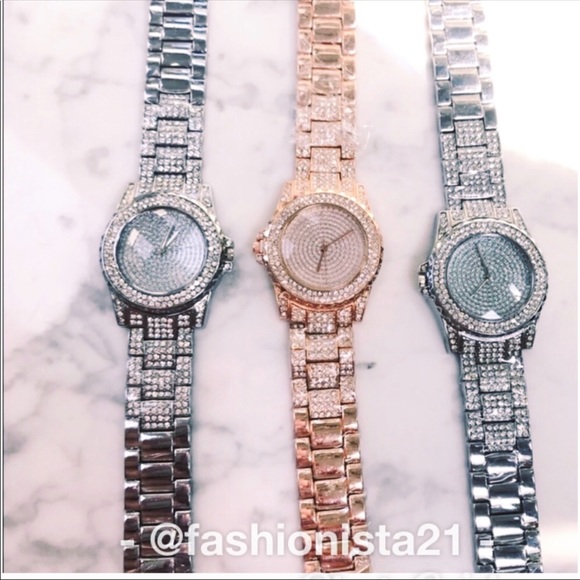 ๐SALE Silver Bling Rhinestone Crystal Watch - Picture 5 of 7